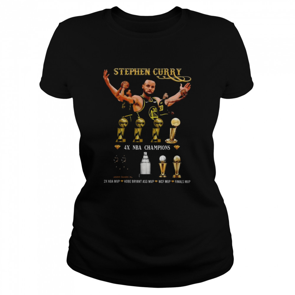 Stephen Curry 4X NBA champions 2x NBA MVP shirt Classic Women's T-shirt