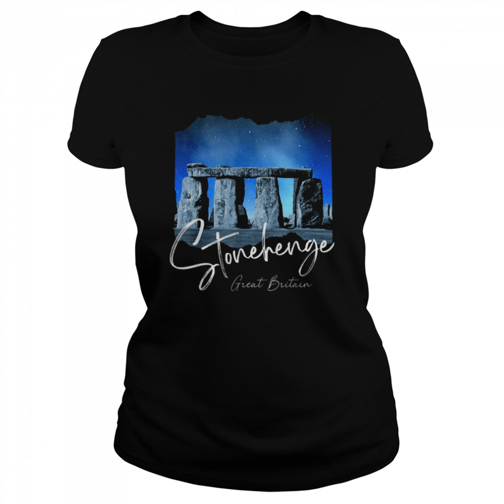 Stonehenge England Souvenir Stonehenge At Night  Classic Women's T-shirt
