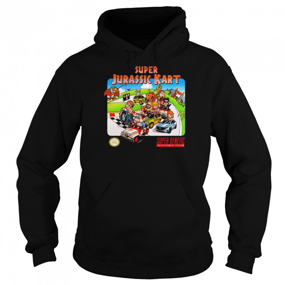 Super Jurassic kart super genetic Entertainment System shirt Unisex Hoodie