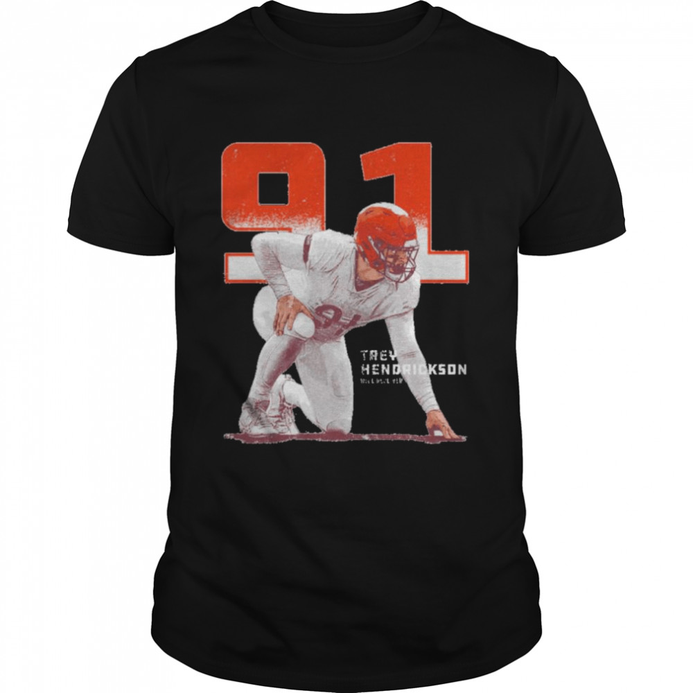 Trey Hendrickson Cincinnati Outline Football  Classic Men's T-shirt