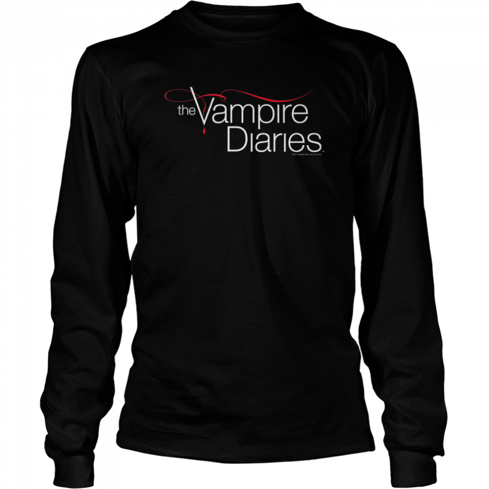 Vampire Diaries Logo T- Long Sleeved T-shirt