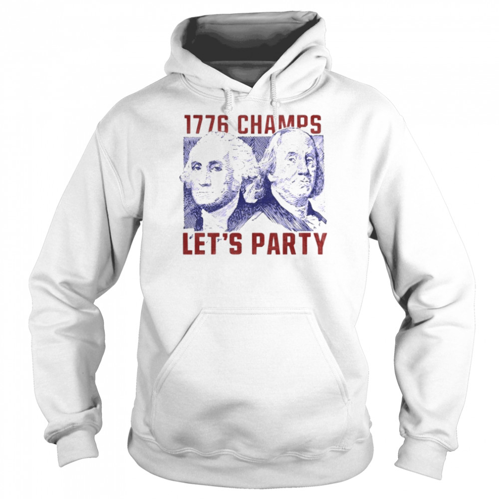 Washington And Lincoln 1776 Champs Let’s Party Usa  Unisex Hoodie