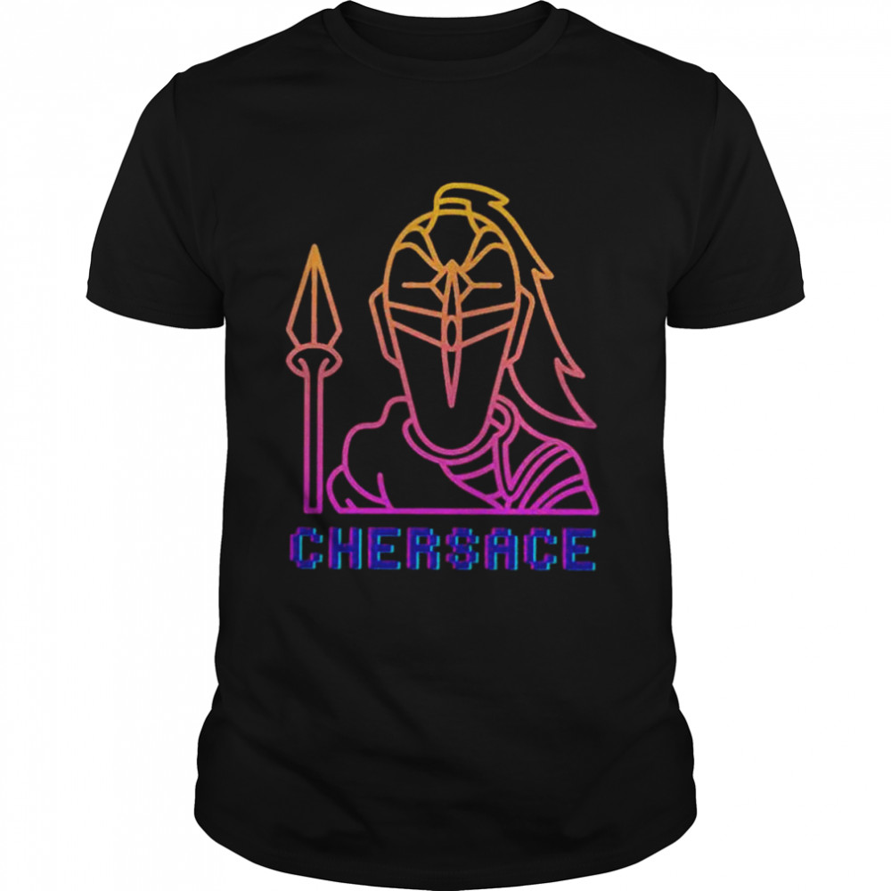 The neon knight chersace pride graphic art shirt