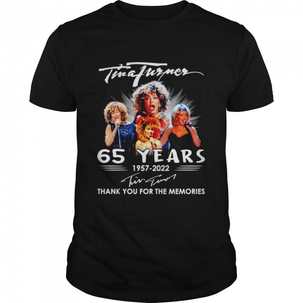 Tina Turner 65 years 1957-2022 signatures shirt