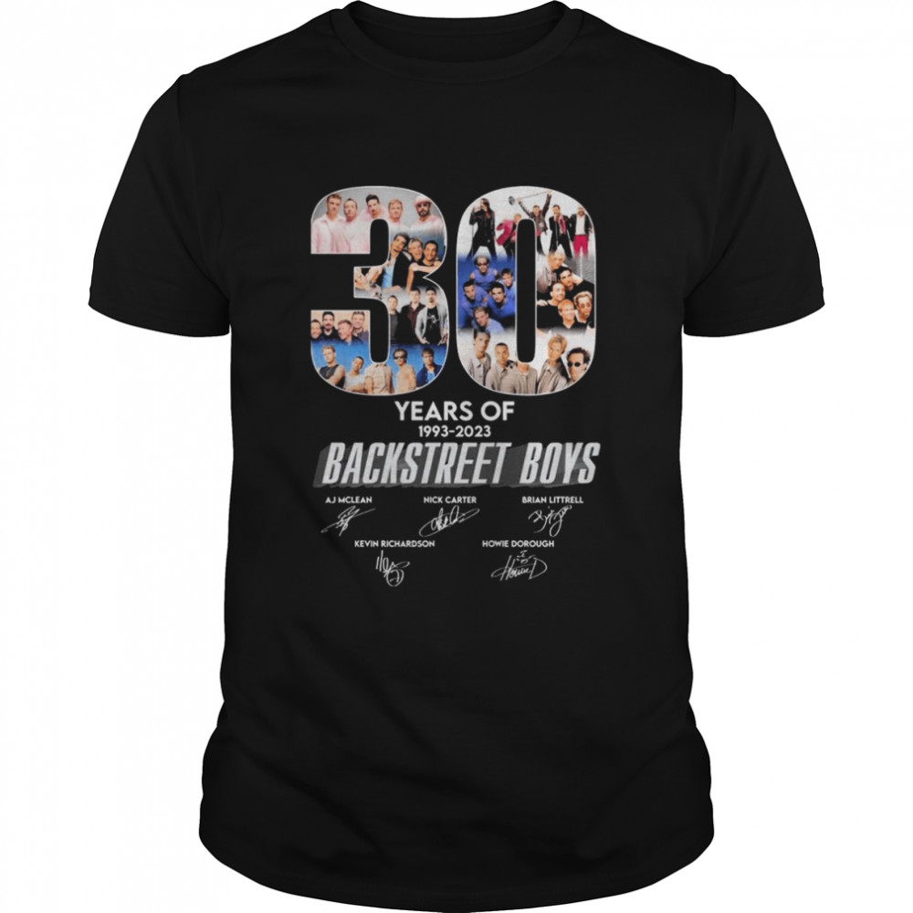 30 Years Of BSB Backstreet Boys 1993-2023 Signatures Shirt