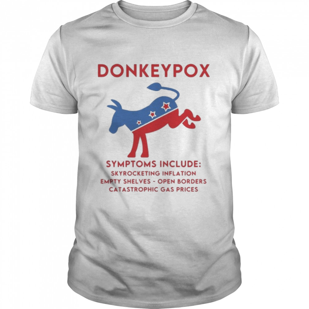 Conservative Republican Anti Biden Donkeypox Ladies Missy Fit Shirt