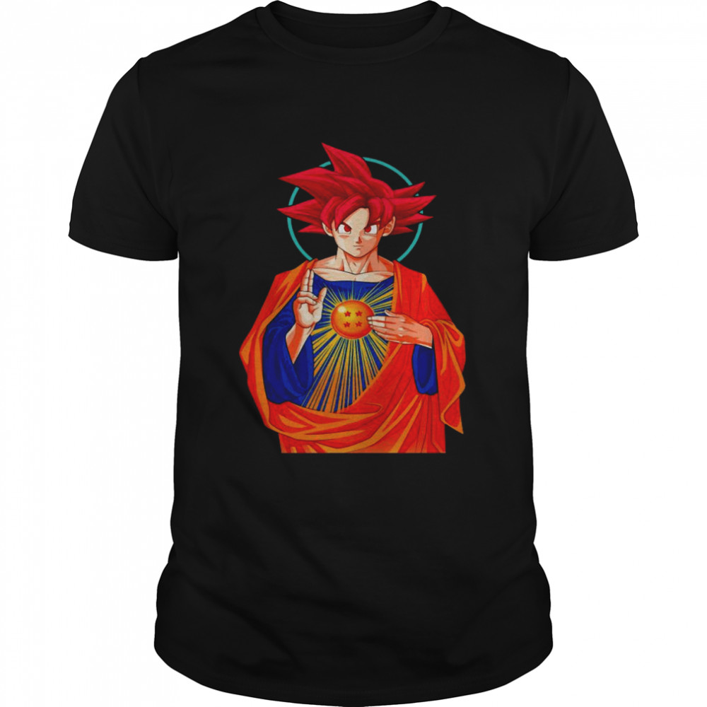 Goku Super Saiyan God Jesus Christ shirt