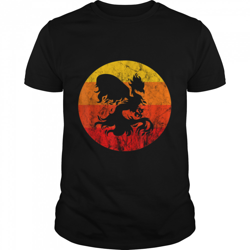 Phoenix Mythical Rebirth Fire Bird Vintage Retro Sunset T-Shirt B09MZSZWVK