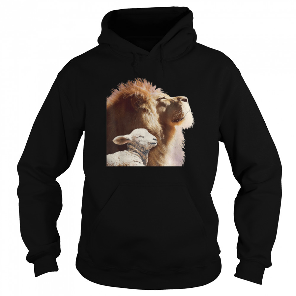 Bible Verse Religious Apparel The Lion and The Lamb T- B09MDKR2C6 Unisex Hoodie