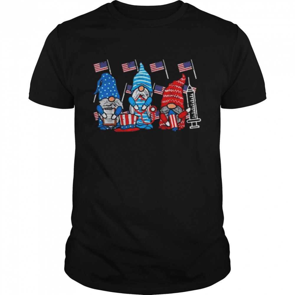 American Gnomes Nurse 4th Of July Scrub Top Patriot  Classic Men's T-shirt