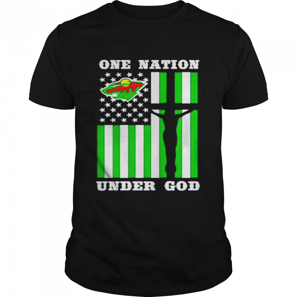 Awesome minnesota Wild one nation under God shirt Classic Men's T-shirt