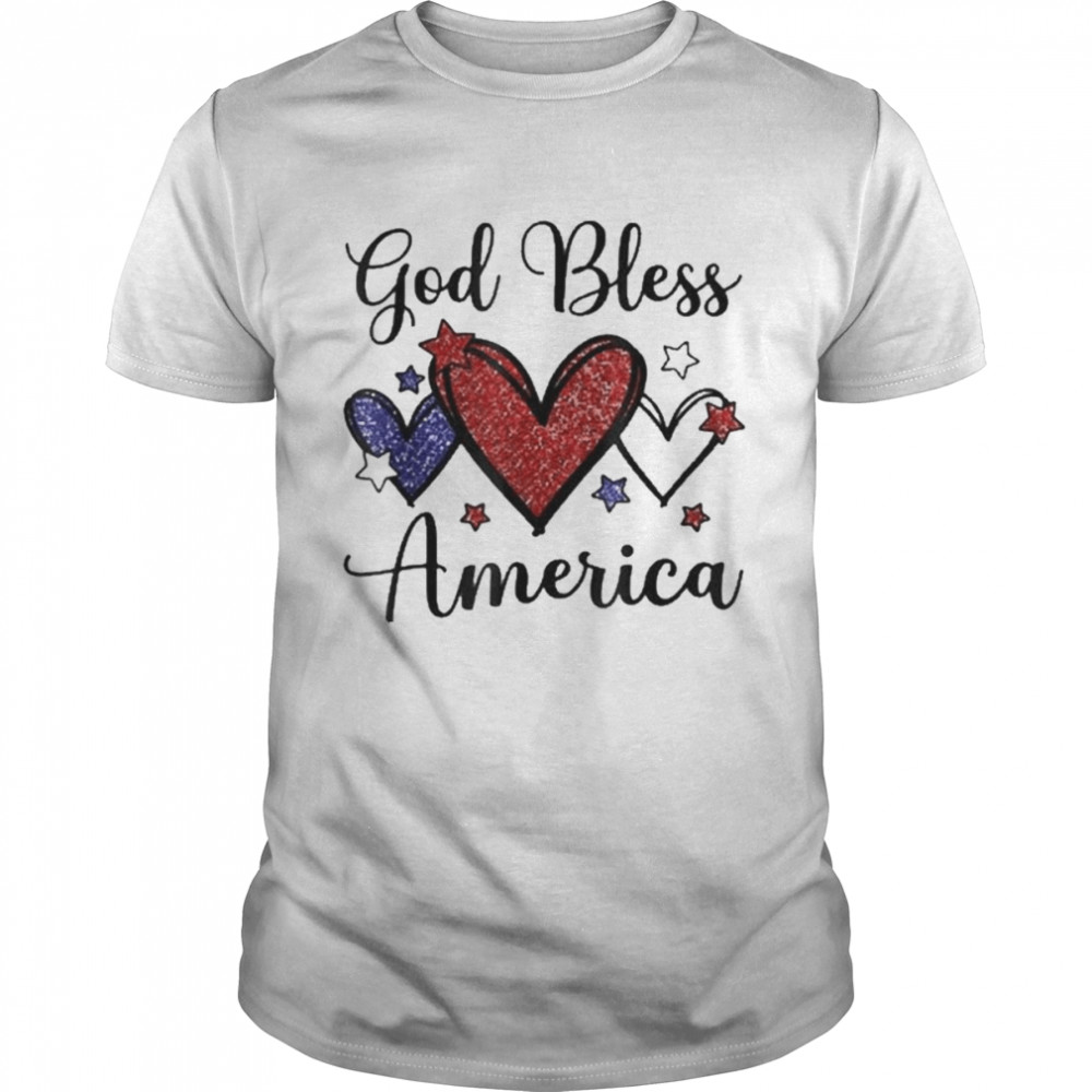 God Bless America Patriotic USA Flag Colors For Christians  Classic Men's T-shirt