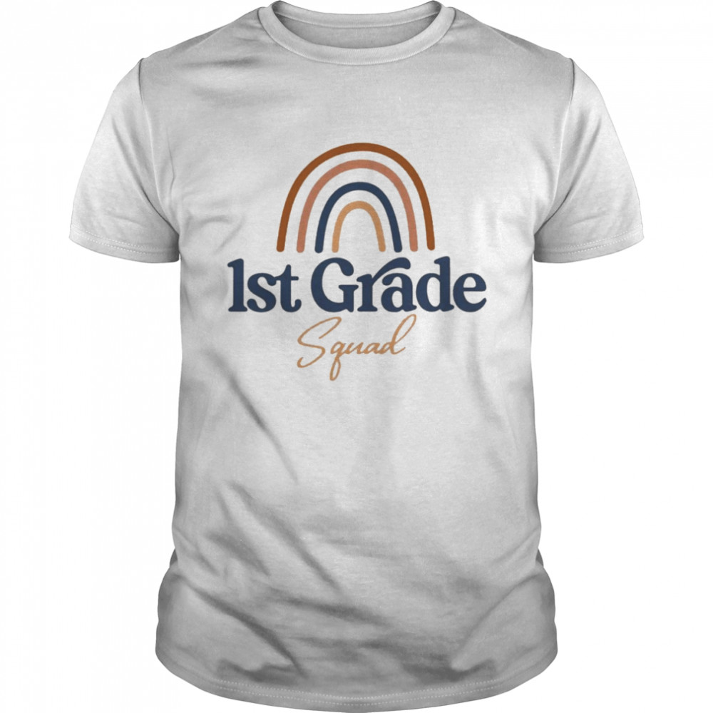 Rainbow 1st Grade Teacher Squad  Classic Men's T-shirt