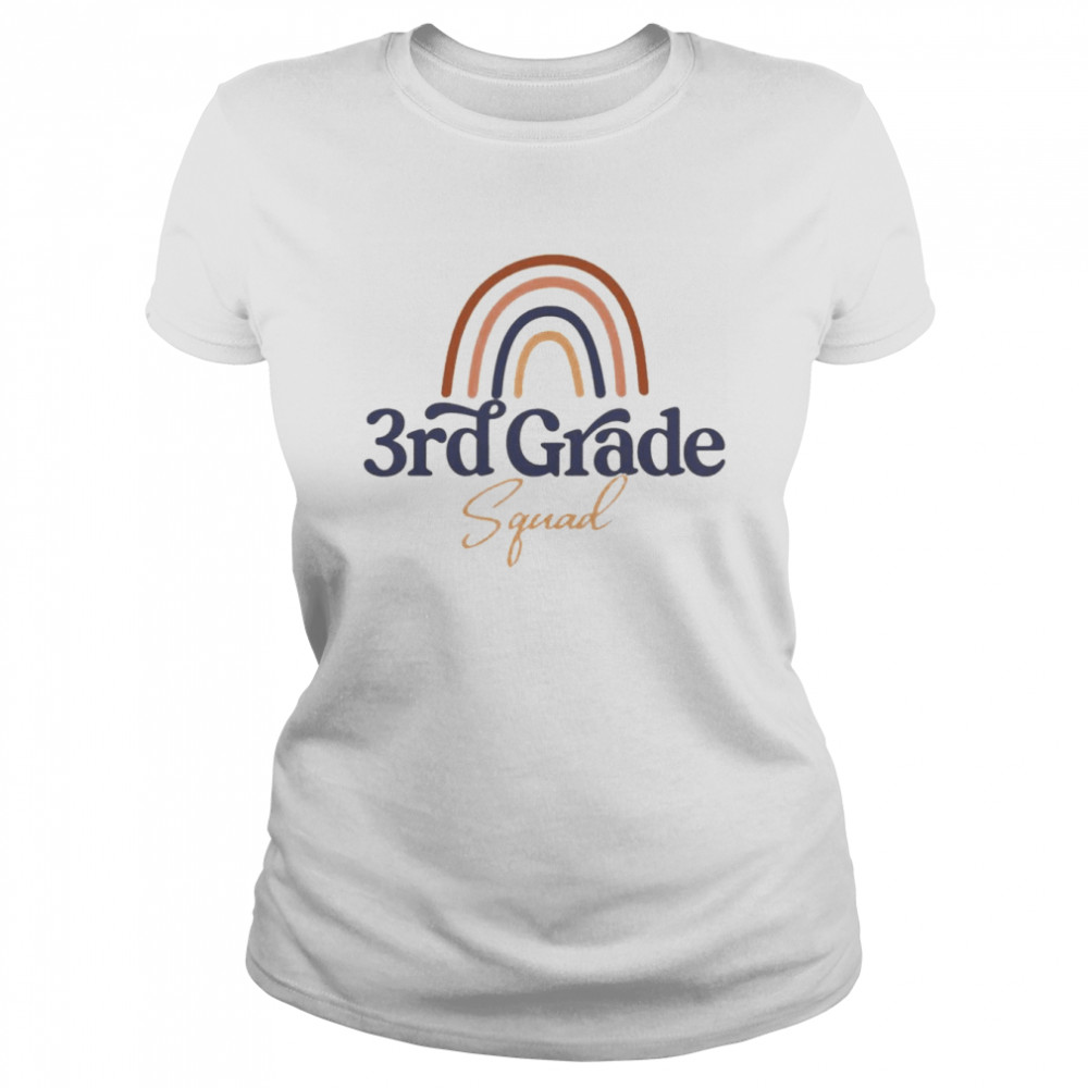 Rainbow 3rd Grade Teacher Squad  Classic Women's T-shirt