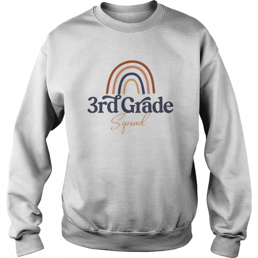 Rainbow 3rd Grade Teacher Squad  Unisex Sweatshirt
