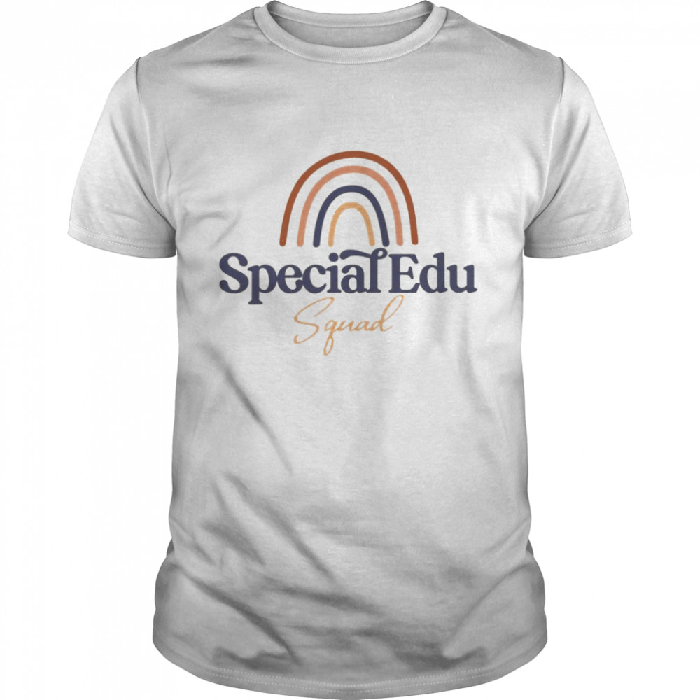 Rainbow Special Education Teacher Squad  Classic Men's T-shirt