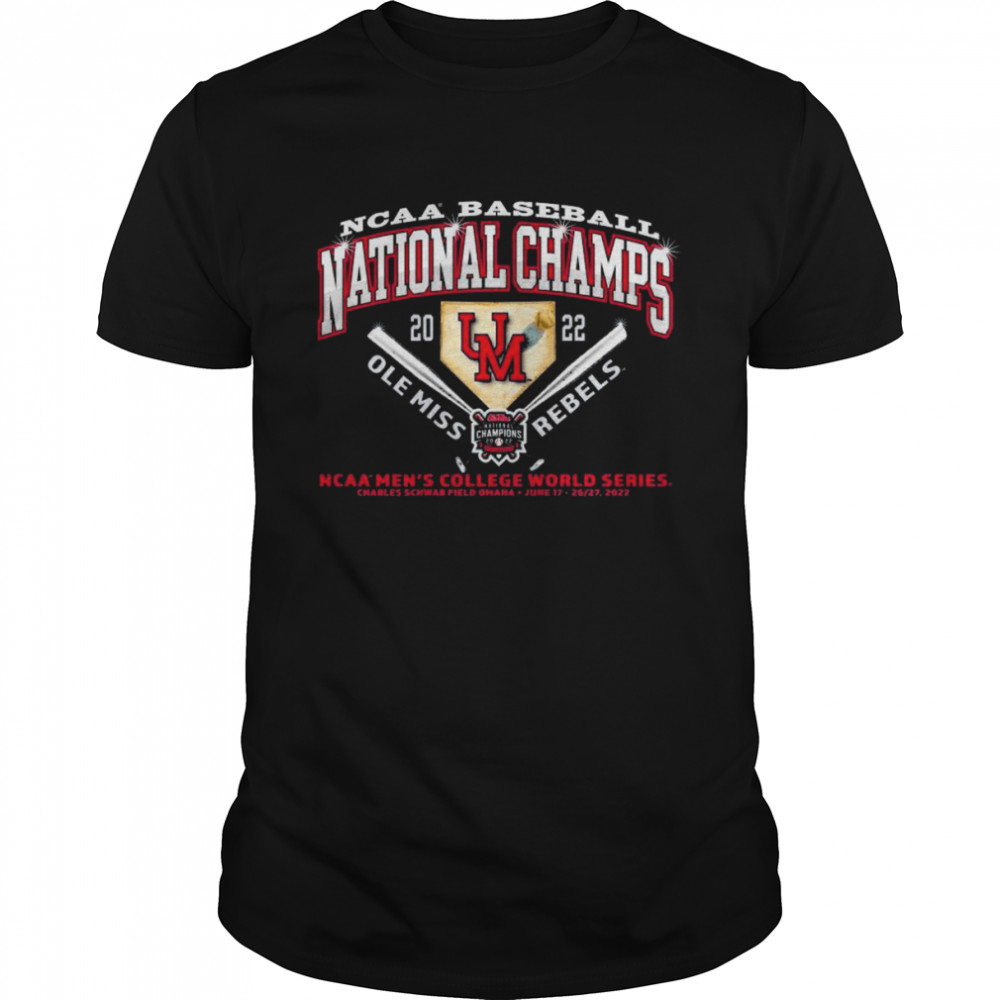 NCAA Baseball National Champions 2022 UM Ole Miss Rebels Men’s CWS Shirt
