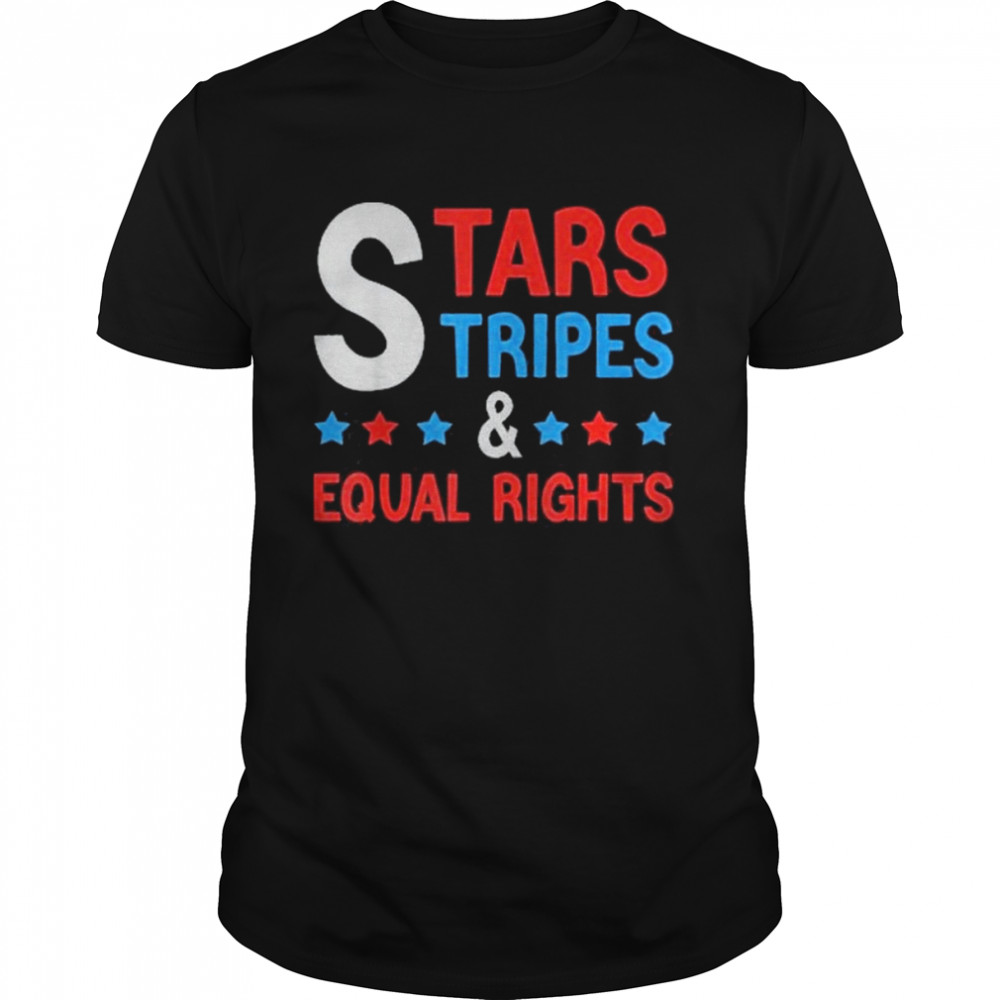 4th Of July Feminist Patriotic Stars Stripes & Equal Rights  Classic Men's T-shirt