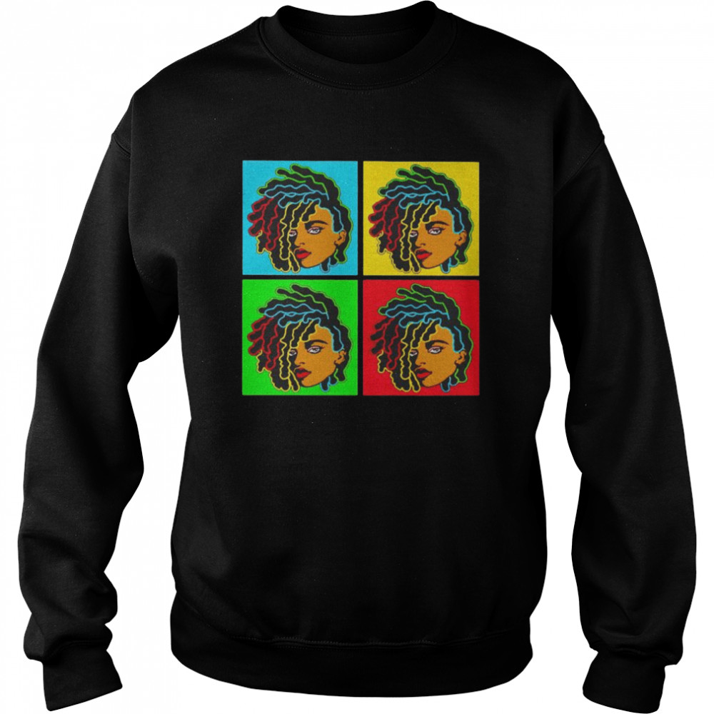 black girl with locs shirt Unisex Sweatshirt