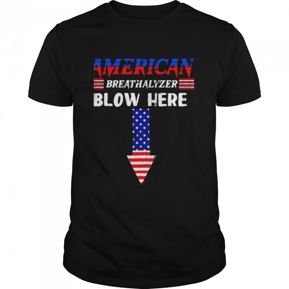 Breathalyzer 4th Of July American Flag Patriotic  Classic Men's T-shirt