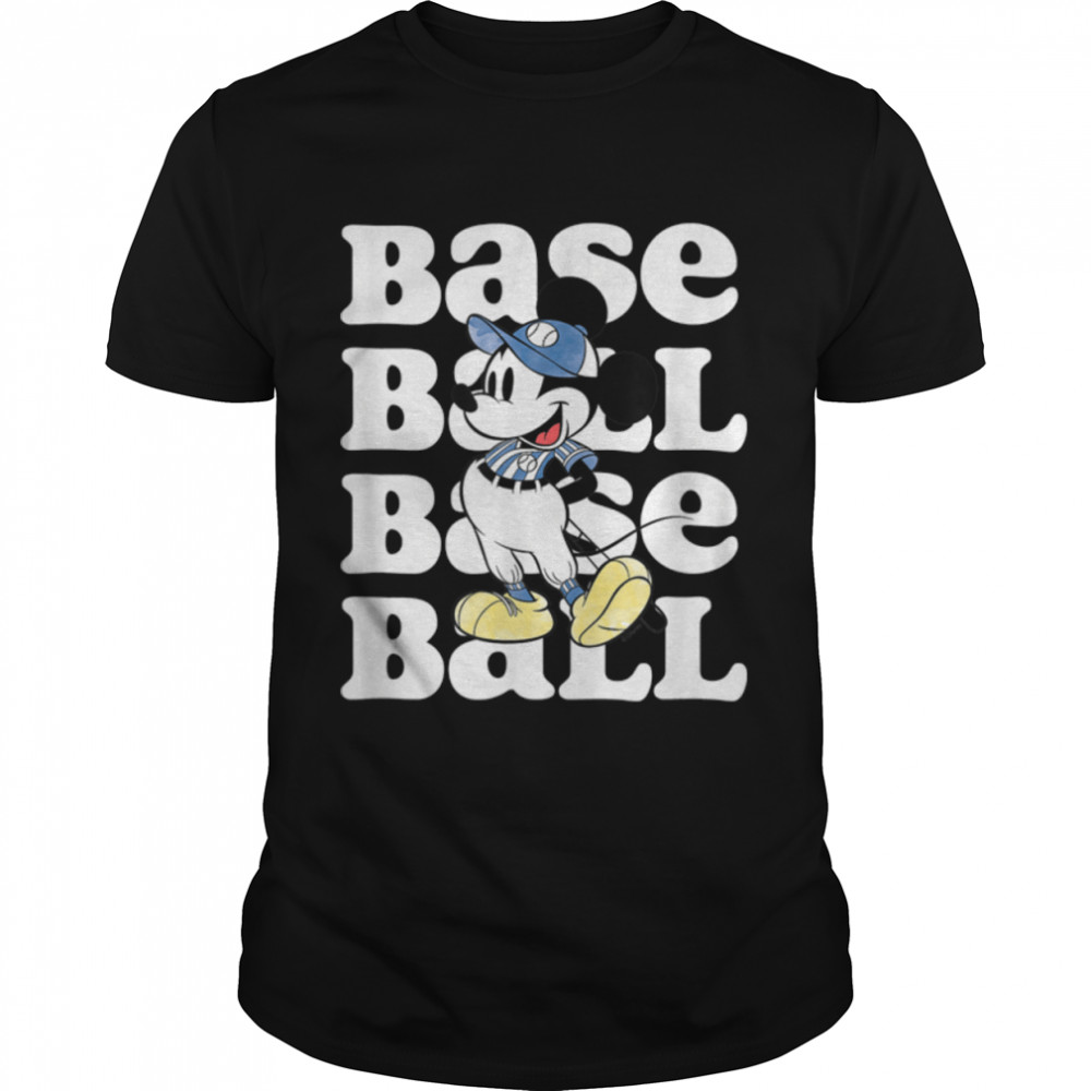 Disney - Mickey Stacked Baseball T-Shirt B09XJQFQ1Y