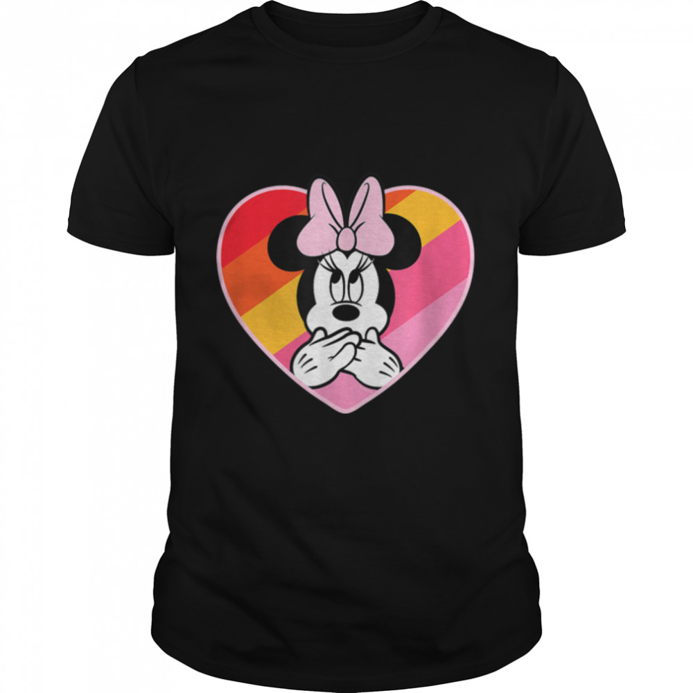 Disney - Minnie Mouse Oops Rainbow Heart T-Shirt B09WJJTFMM