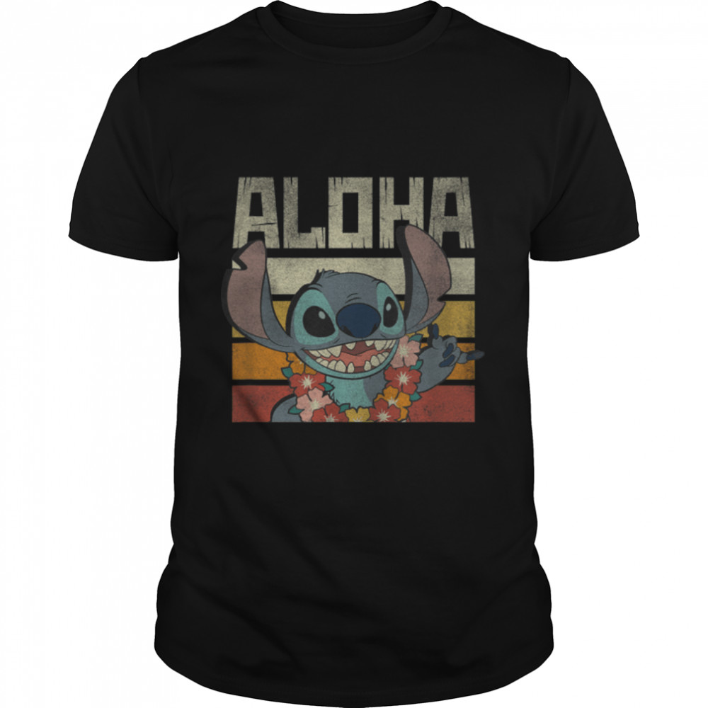 Disney Lilo & Stitch Aloha Color Gradient T-Shirt B0B357JZK8
