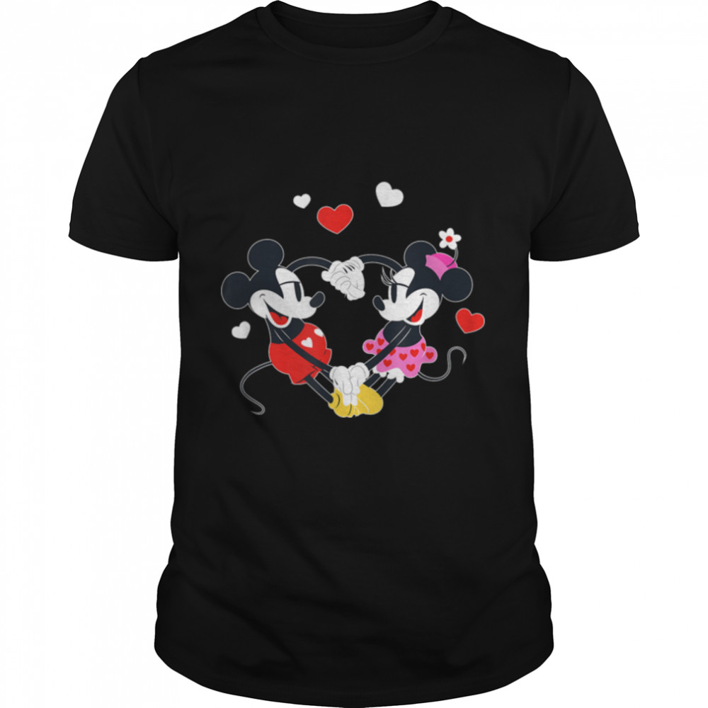Disney Mickey and Minnie Hearts Valentine’s Day T-Shirt B09LZSFXRN