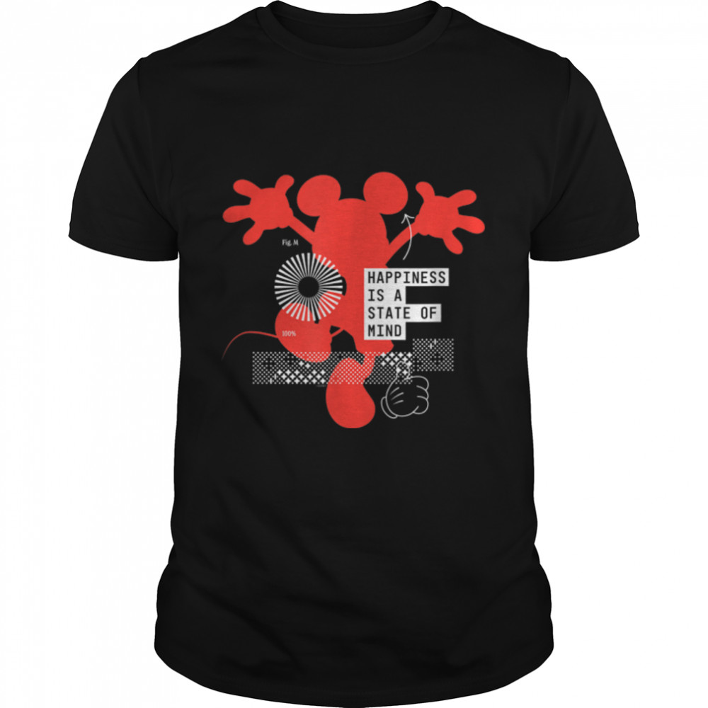 Disney Mickey Mouse Happiness is a State of Mind T-Shirt B09Y2GR8W2