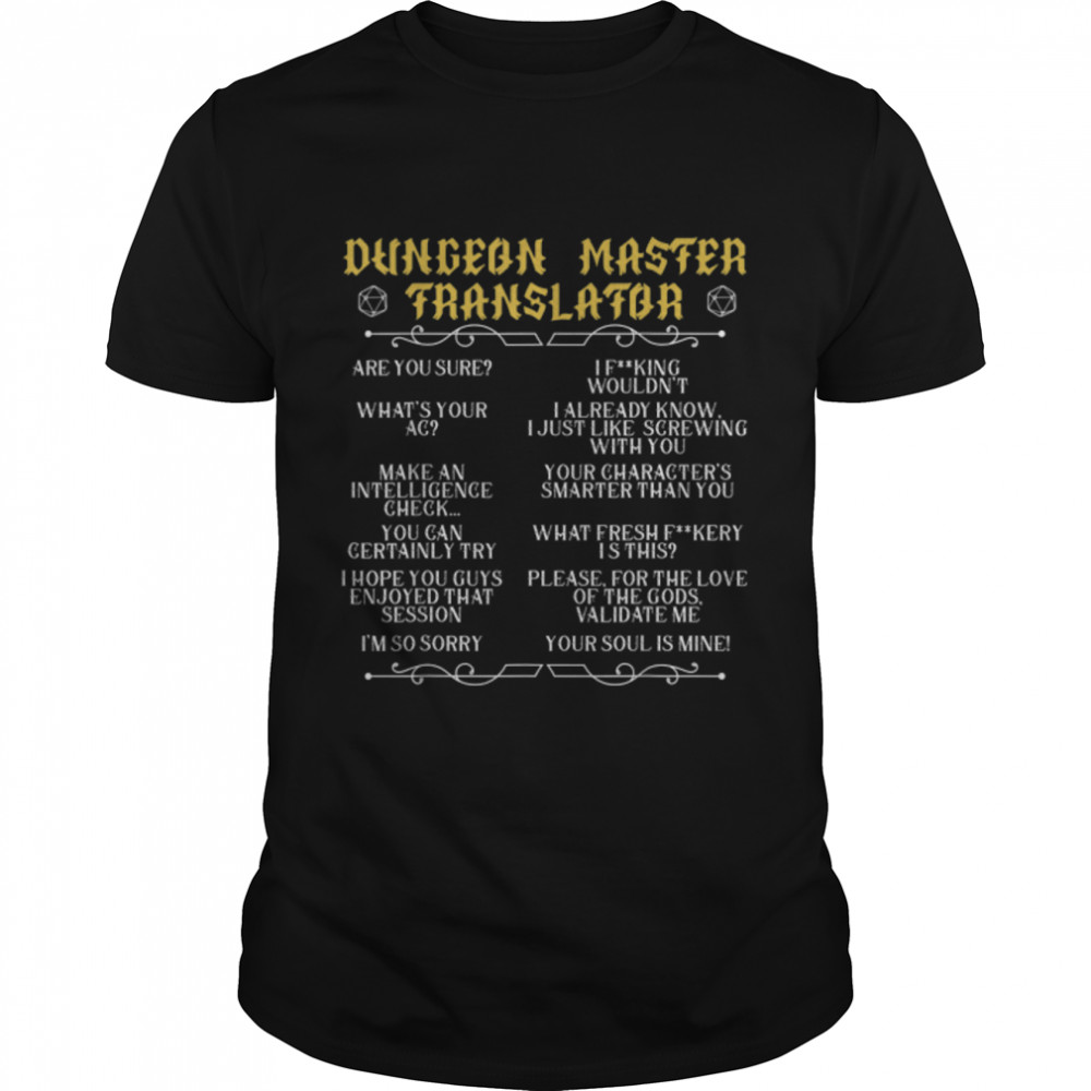 Gaming Master Tabletop Board Game RPG Gamer Gaming Dungeon T-Shirt B0B3KNSHGM
