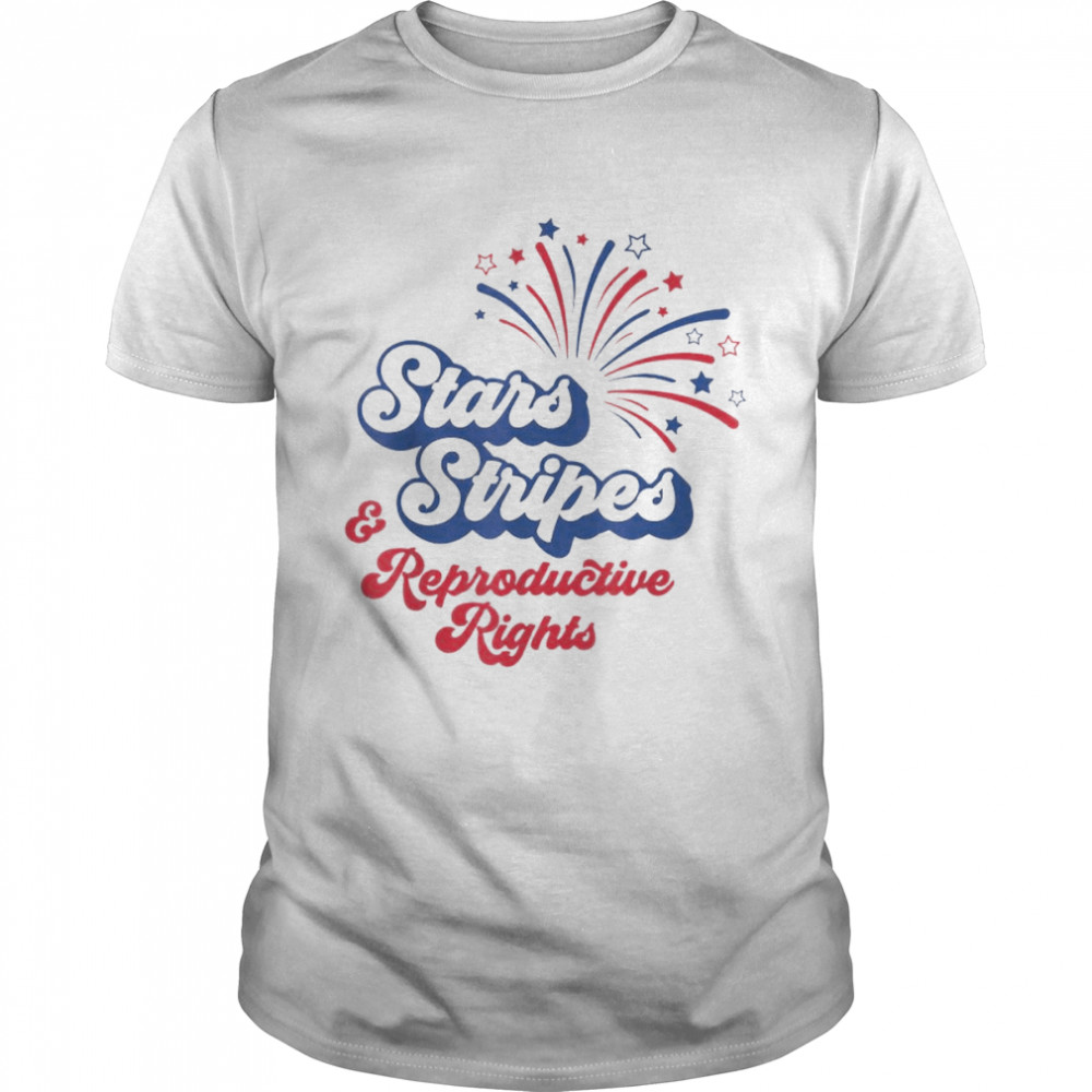 Stars Stripes and Reproductive Rights retro 4th of July T- Classic Men's T-shirt