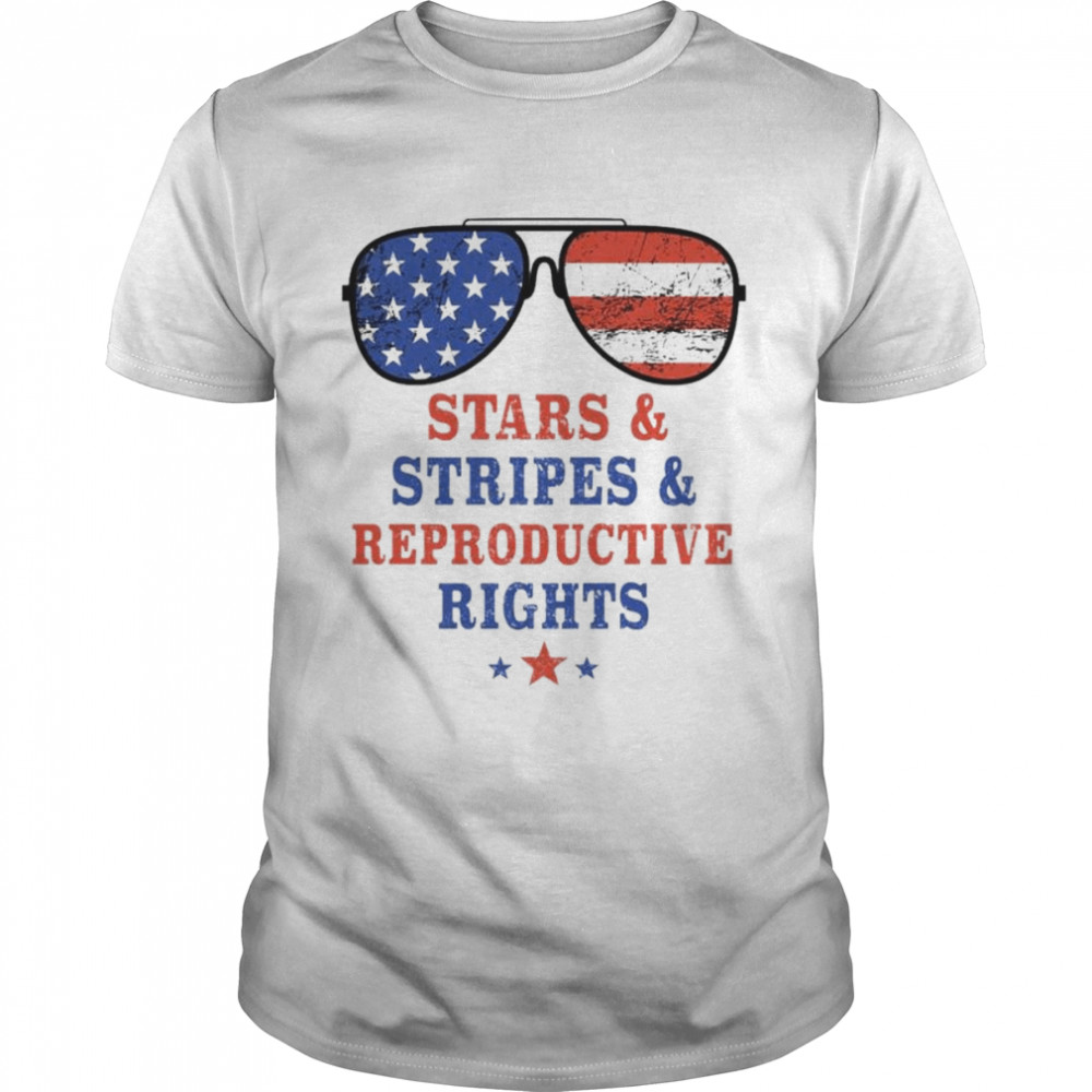 Stars Stripes Reproductive Rights 4th July shirt Classic Men's T-shirt