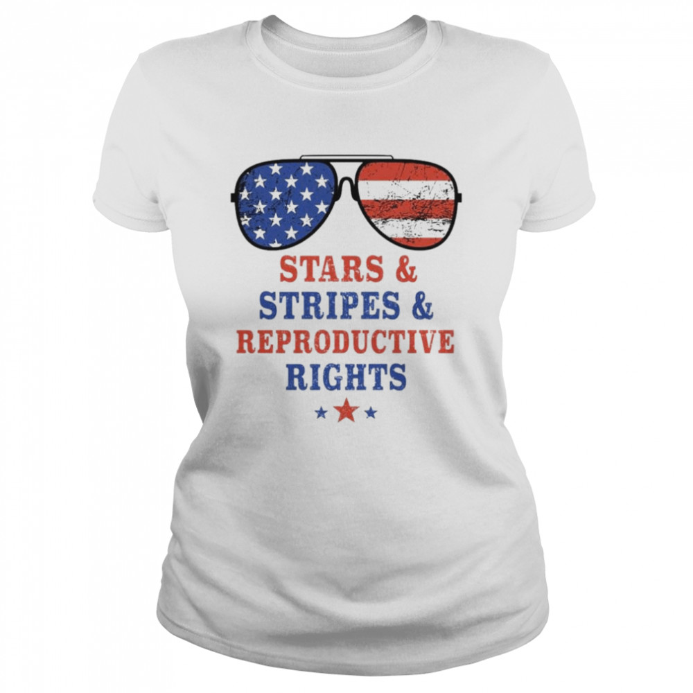 Stars Stripes Reproductive Rights 4th July shirt Classic Women's T-shirt