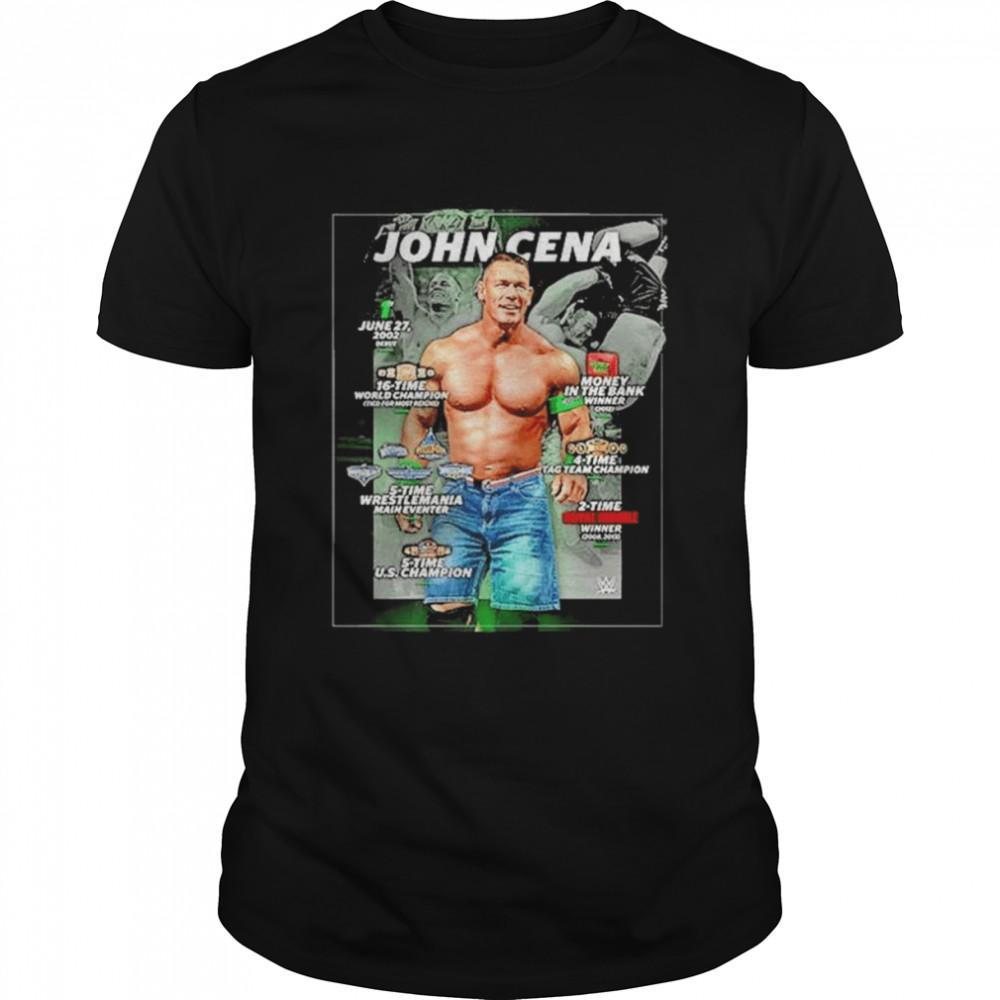 All titles of 20 years john cena in wwe cena month shirt