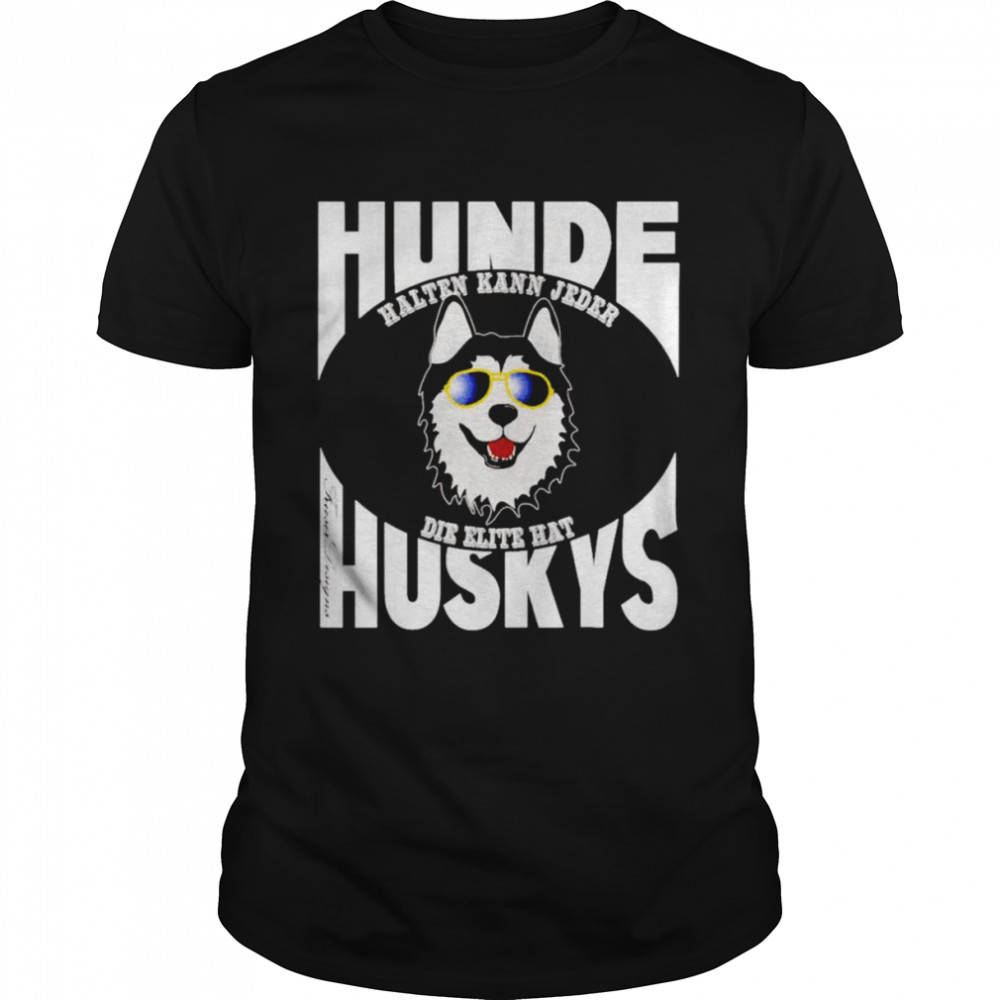 Cool Husky with Sunglasses Sleigh Dog Nordic Elite shirt