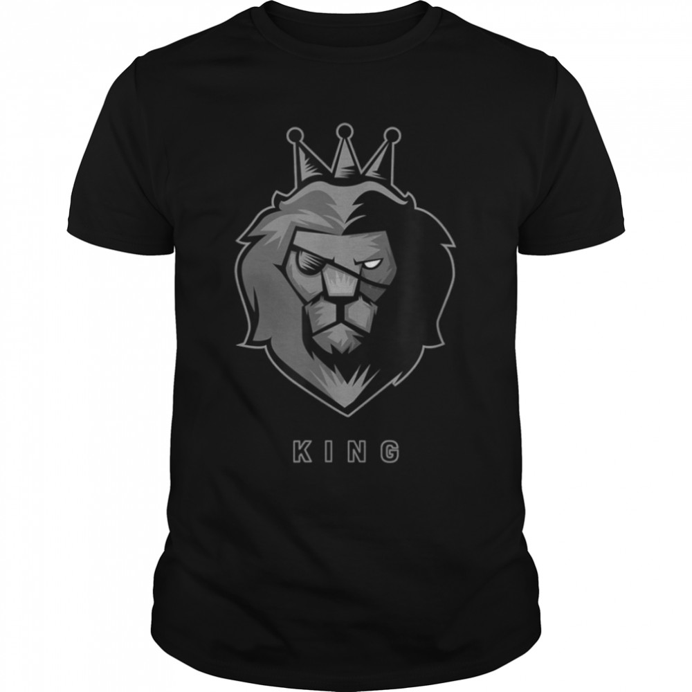 Lion logo with King word T-Shirt B0B4T884PW