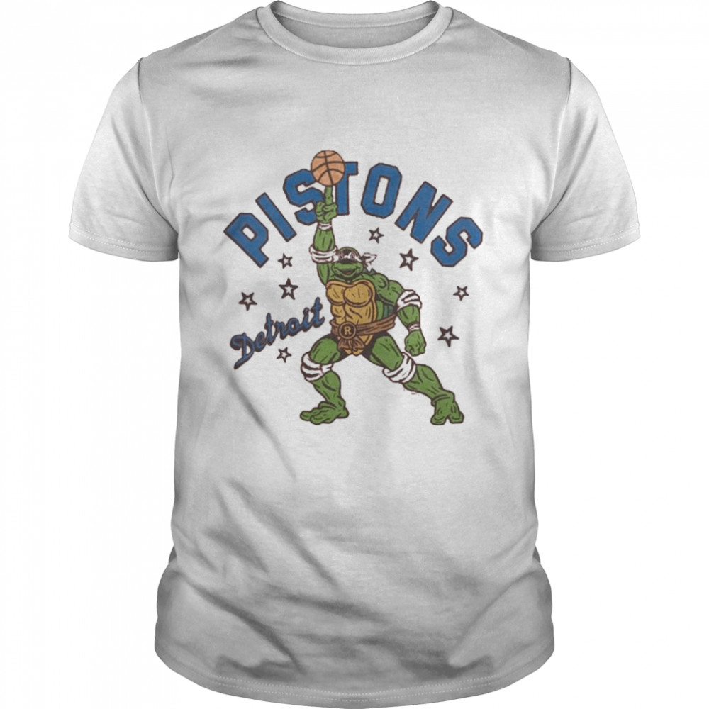 Ninja Turtles TMNT Raphael X Detroit Pistons shirt