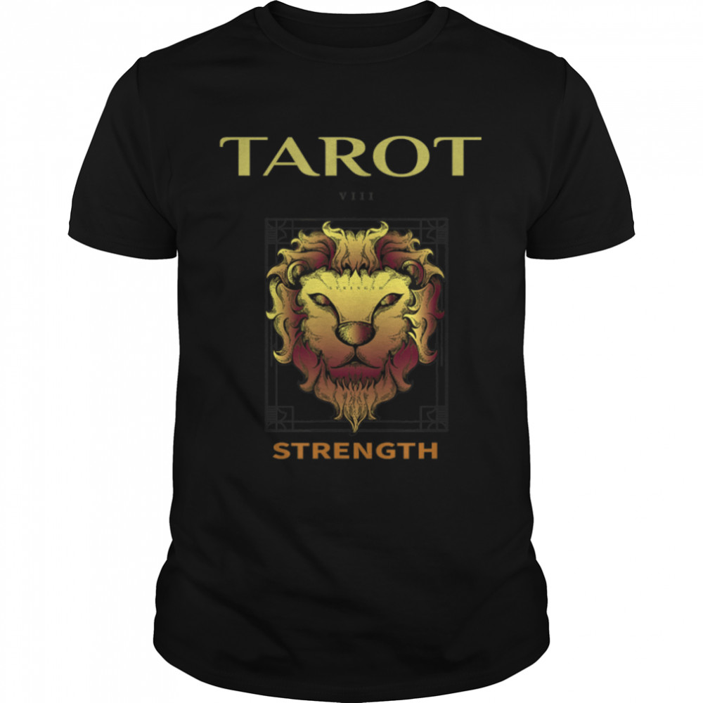 OCCULT TAROT STRENGTH CARD LEO LION ZODIAC SIGN T-Shirt B0B5356NCF