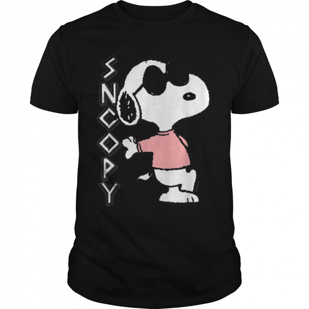 Peanuts cool Snoopy in pink T-Shirt B07CH4K8H4