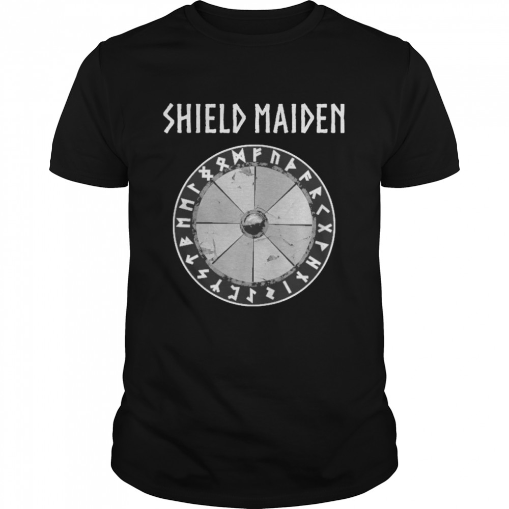 Womens Viking Shield Maiden Runes Shirt