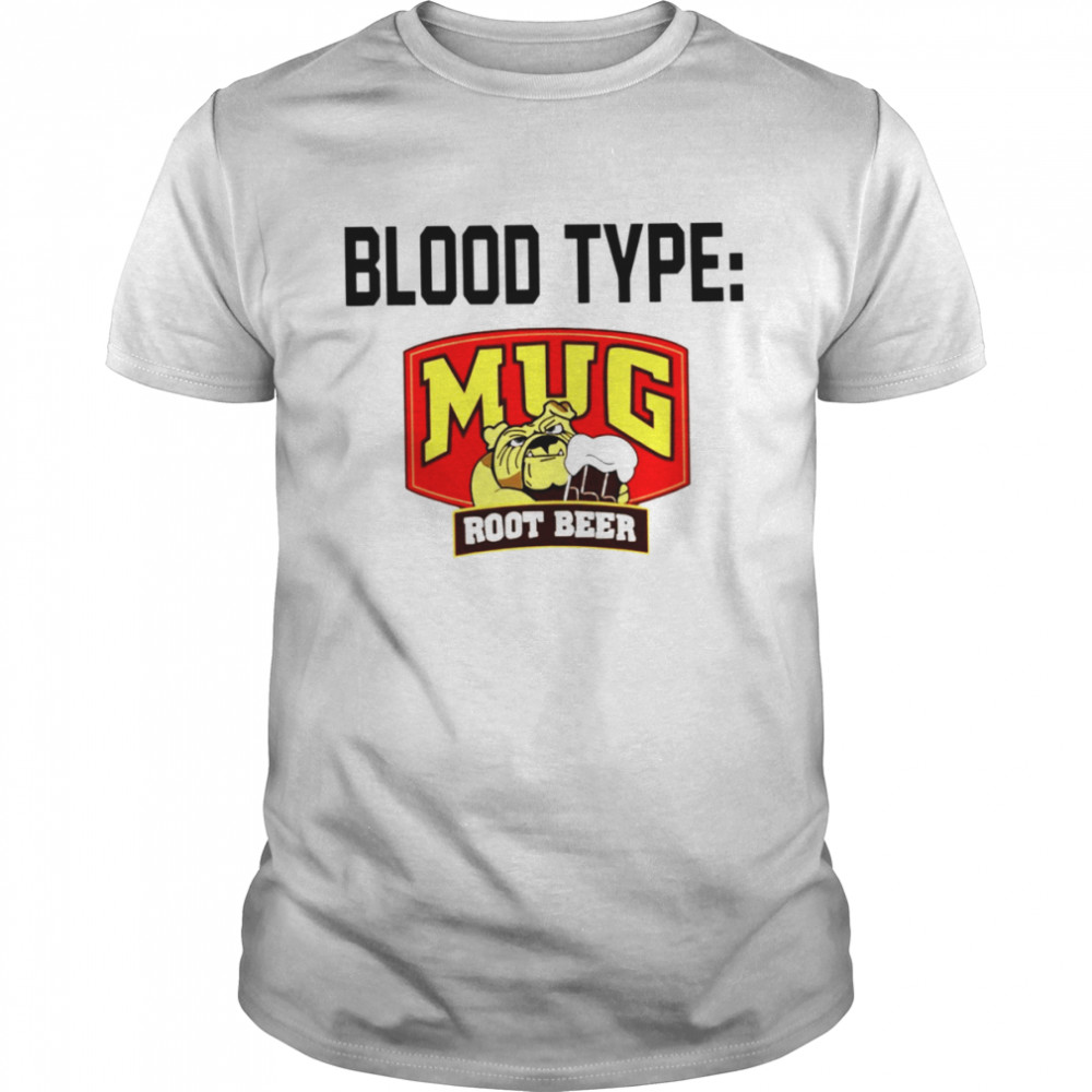 Blood Type Mug Root Beer logo T-shirt