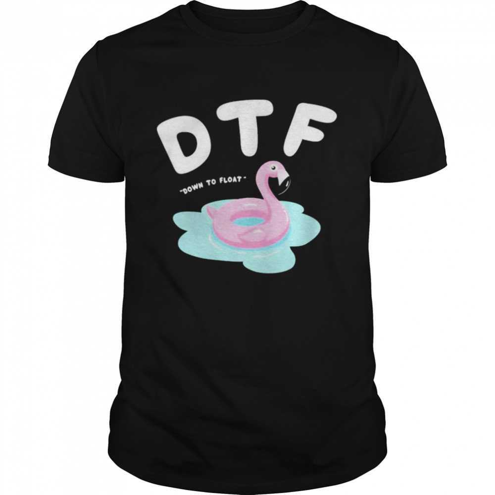 Flamingo down to float shirt