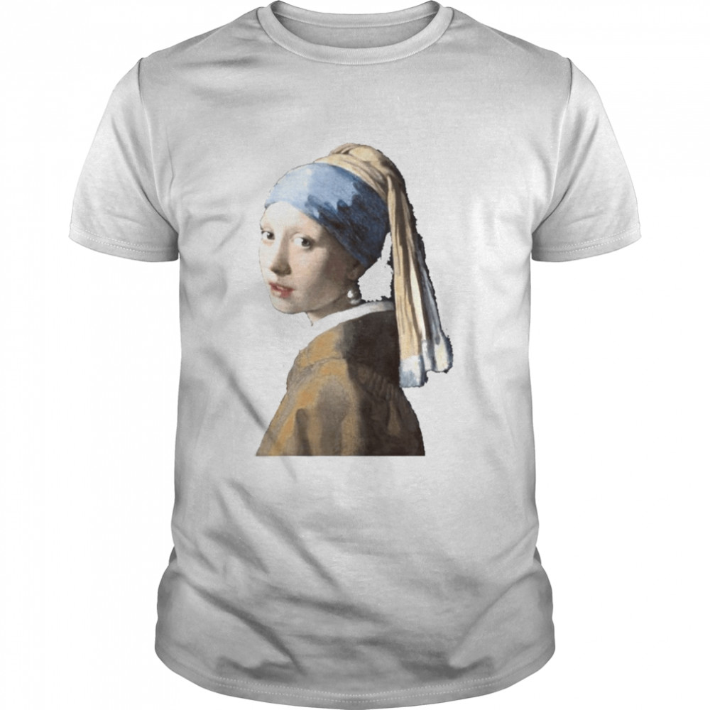 Girl With A Pearl Earring Print Vermeer Art Teacher Shirt