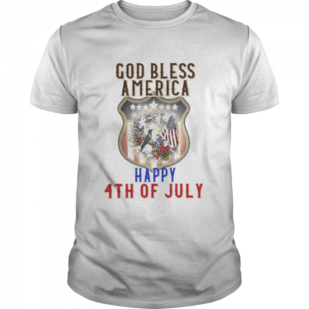 God Bless America Happy 4th Of July Shirt